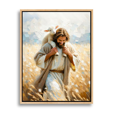 Jesus Carrying Little Lamb Home - Canvas