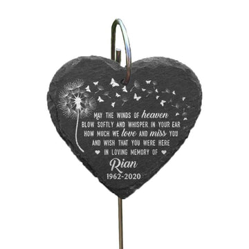 May the Winds of Heaven Blow Softly - Personalized Garden Slate