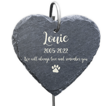 We Will Always Love And Remember You - Personalized Garden Slate