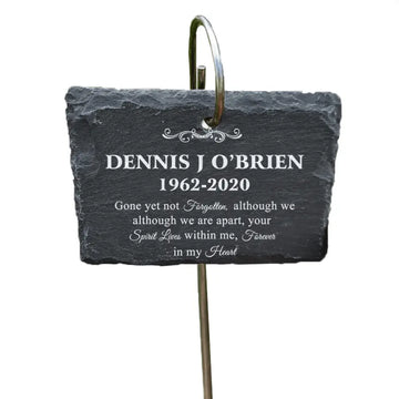 Gone Yet Not Forgotten, Although We Are Apart -Personalized Garden Slate