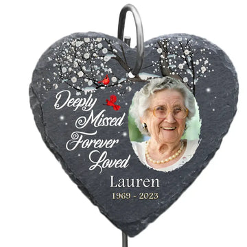 Deeply Missed Forever Loved - Personalized Garden Slate - GS63