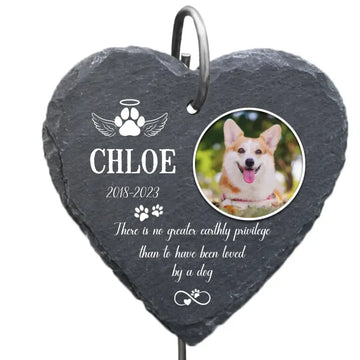 There Is No Greater Earthly Privilege Than To Have Been Loved By A Dog - Personalized Garden Slate - GS67