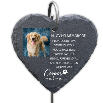 Faithful Friends Forever Royal - Personalized Garden Slate, Memorial Gift For Loss Of Pet