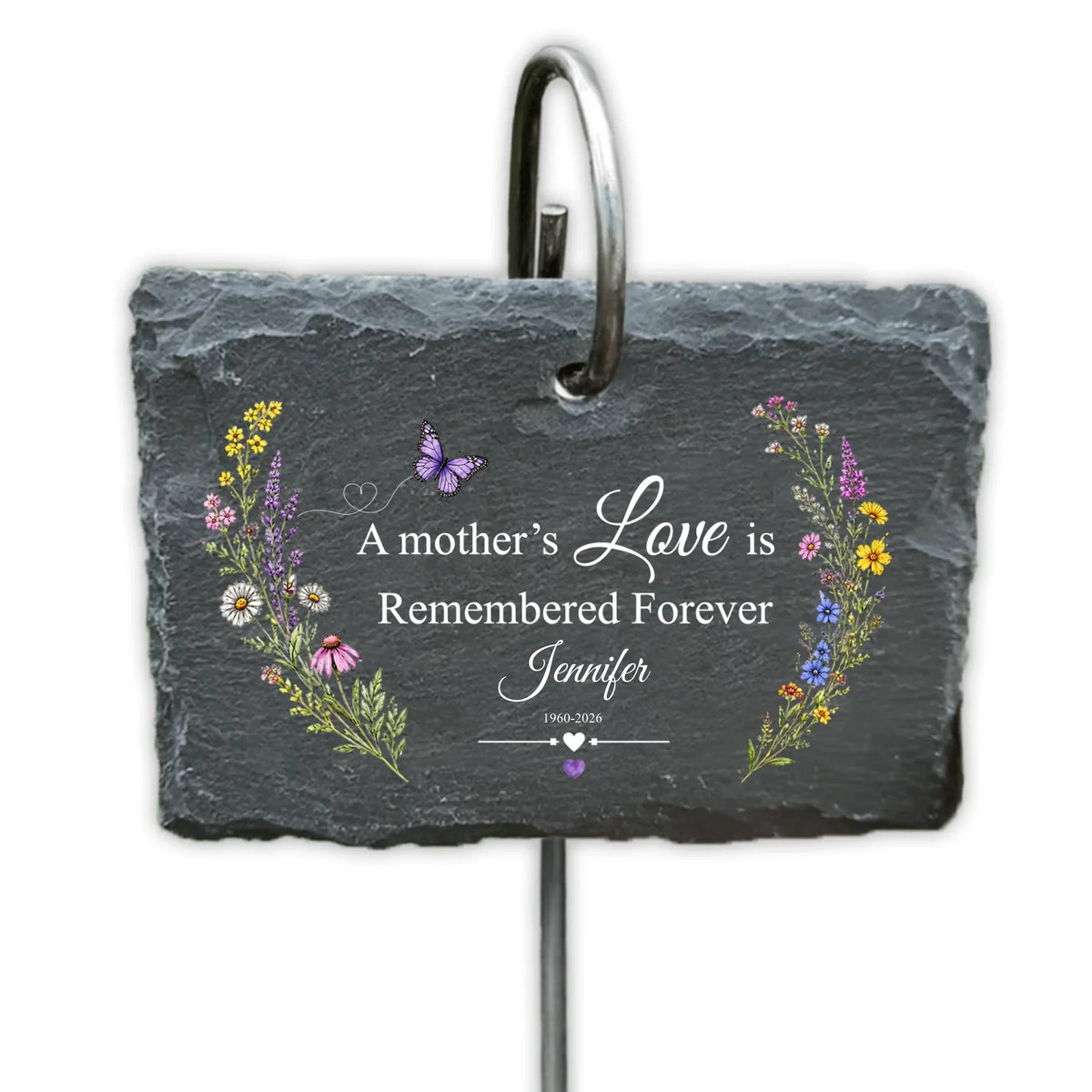 Love Grows Even After Goodbye - Personalized Garden Slate, Custom Memorial Gift, Sympathy Gift