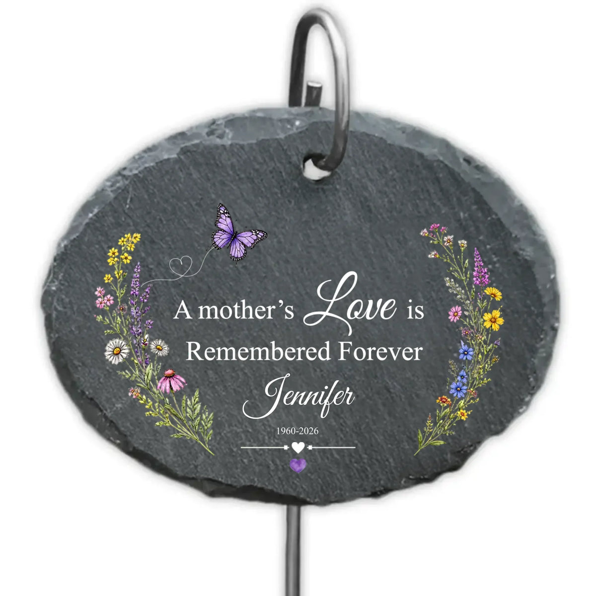 Love Grows Even After Goodbye - Personalized Garden Slate, Custom Memorial Gift, Sympathy Gift