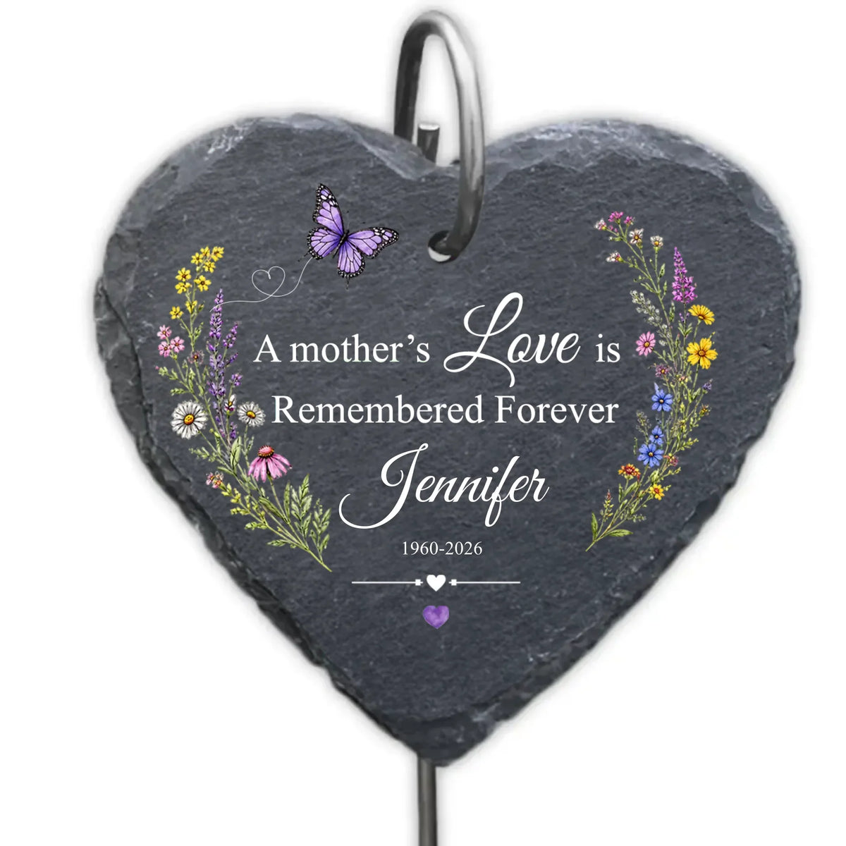 Love Grows Even After Goodbye - Personalized Garden Slate, Custom Memorial Gift, Sympathy Gift