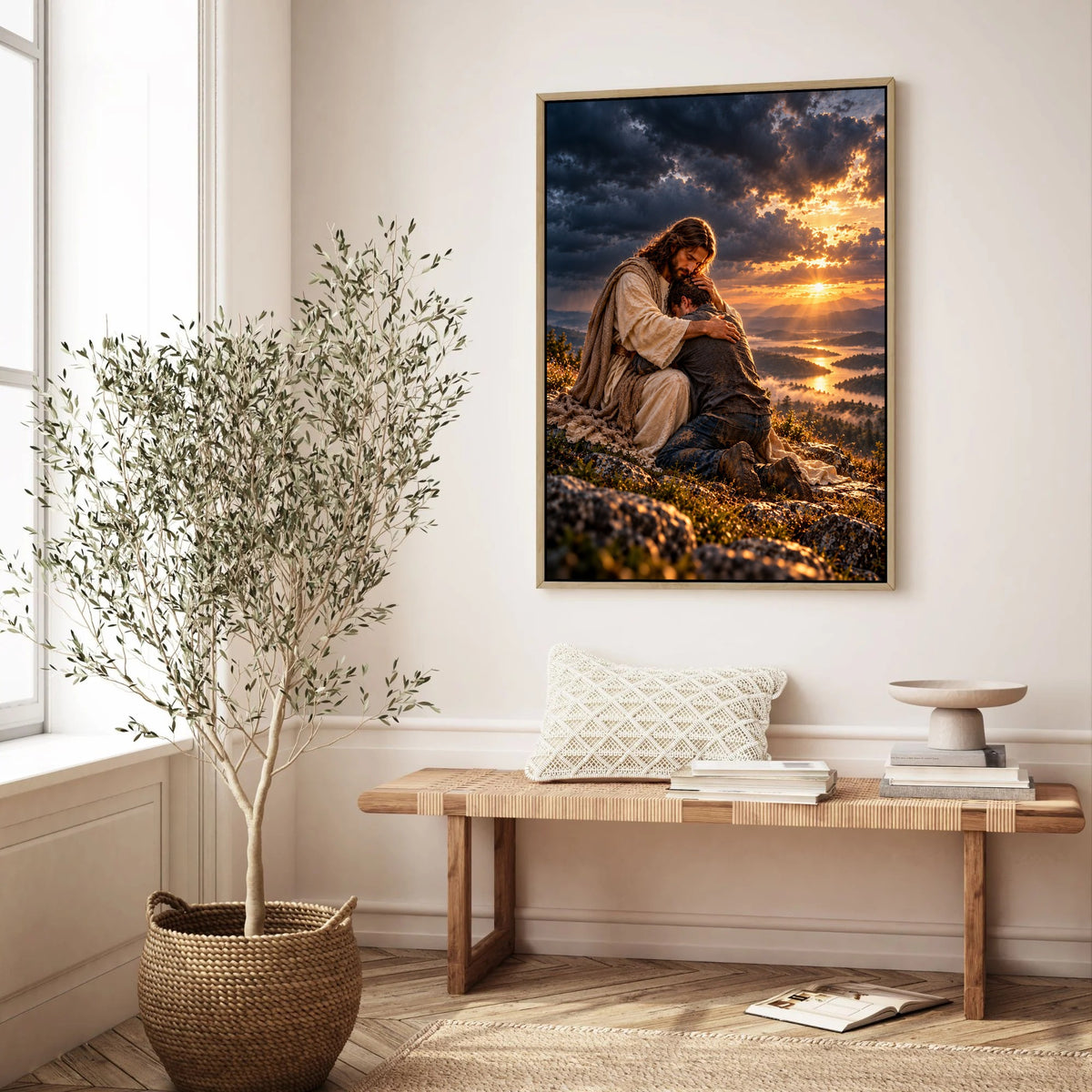 Held by Jesus – Christian Canvas Wall Art