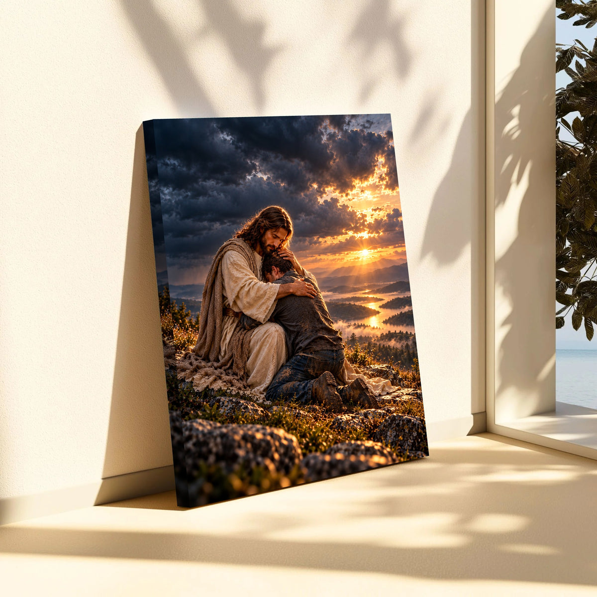 Held by Jesus – Christian Canvas Wall Art
