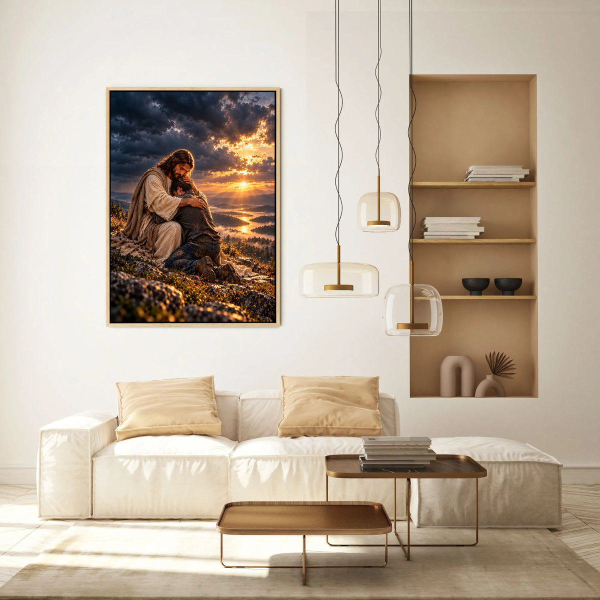 Held by Jesus – Christian Canvas Wall Art