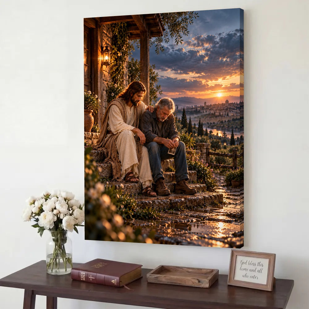 When My Heart Was Broken – Jesus Christian Canvas Wall Art