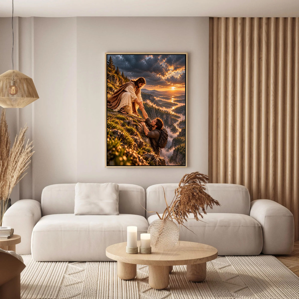 He Wouldn't Let Me Go – Jesus Rescue Christian Canvas Wall Art