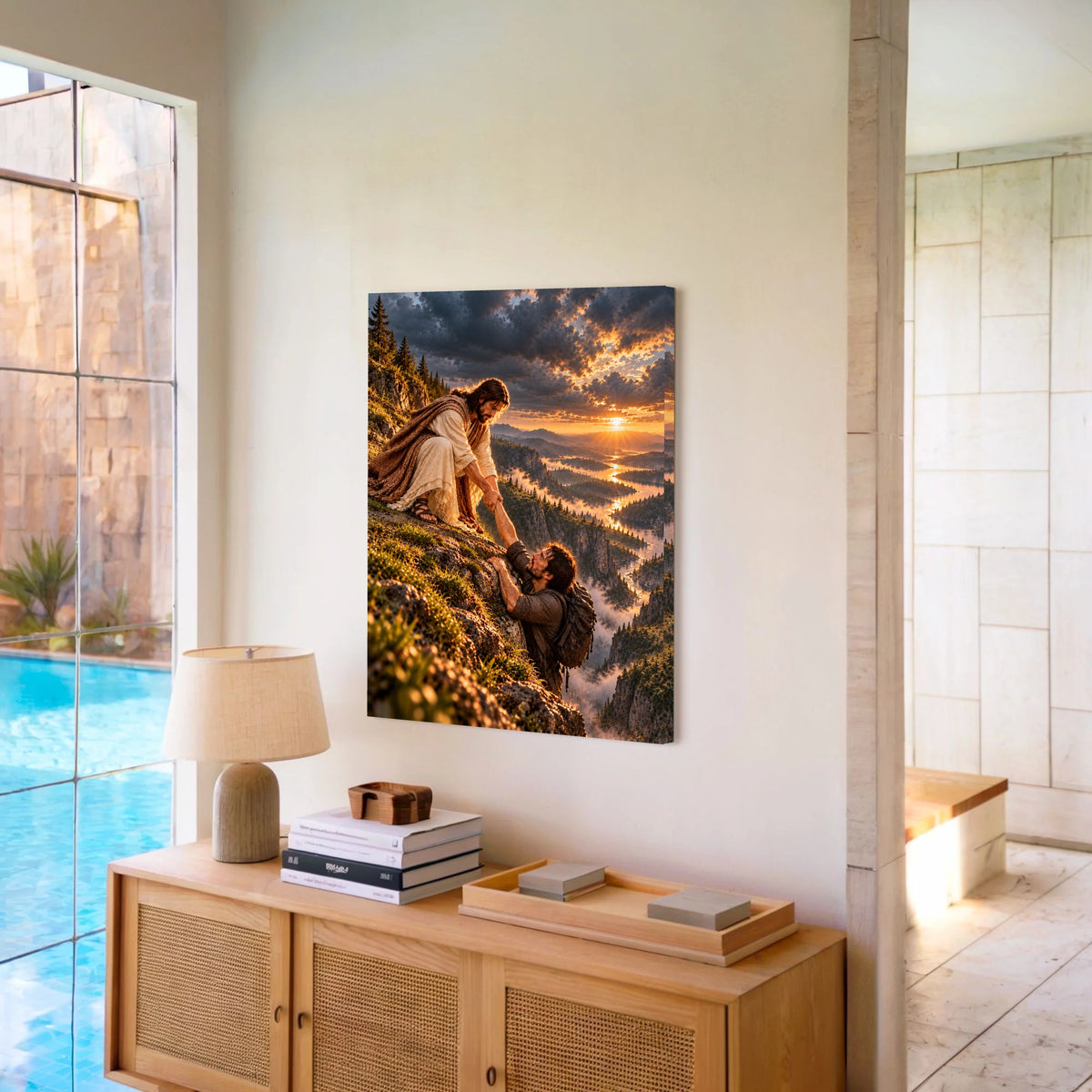 He Wouldn't Let Me Go – Jesus Rescue Christian Canvas Wall Art