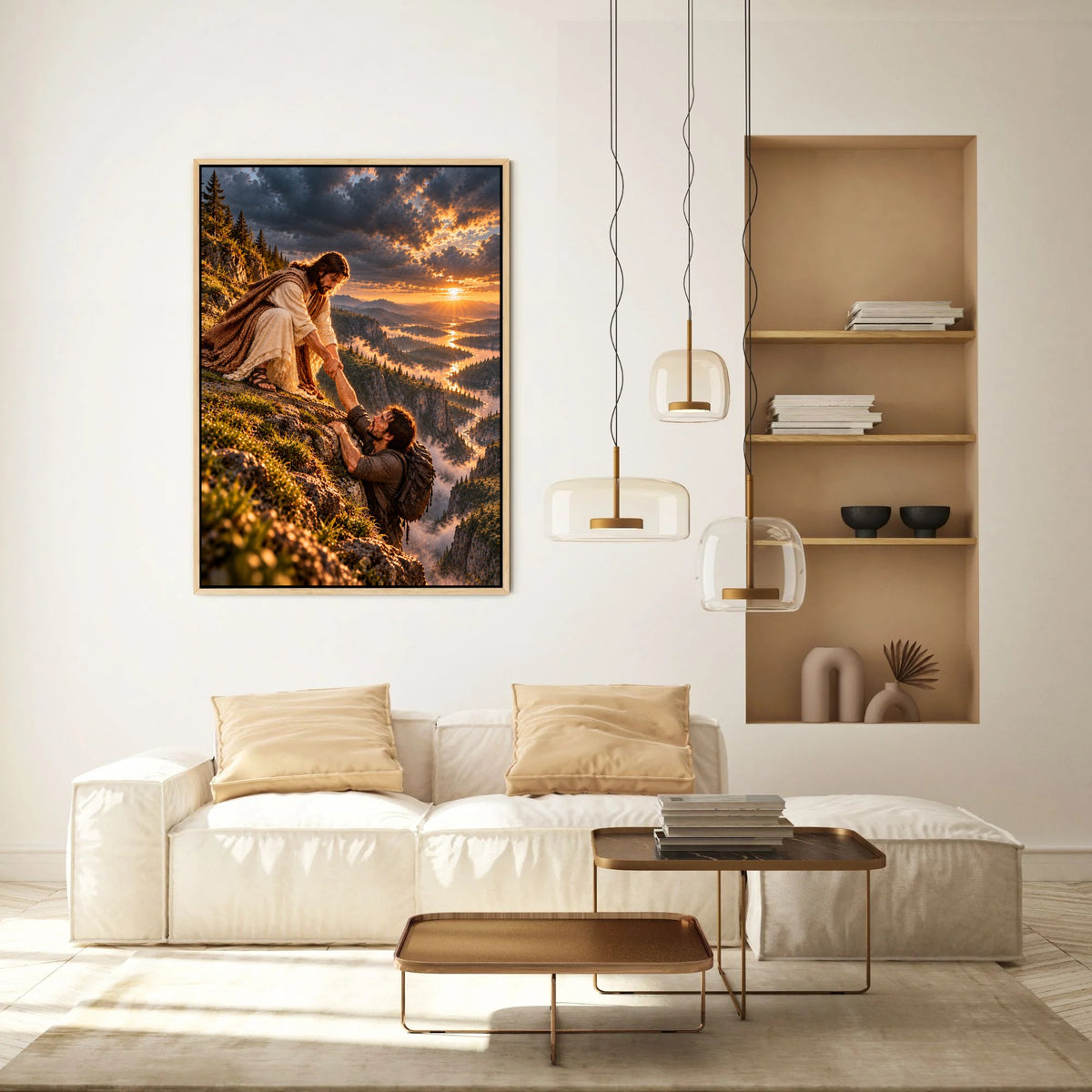 He Wouldn't Let Me Go – Jesus Rescue Christian Canvas Wall Art