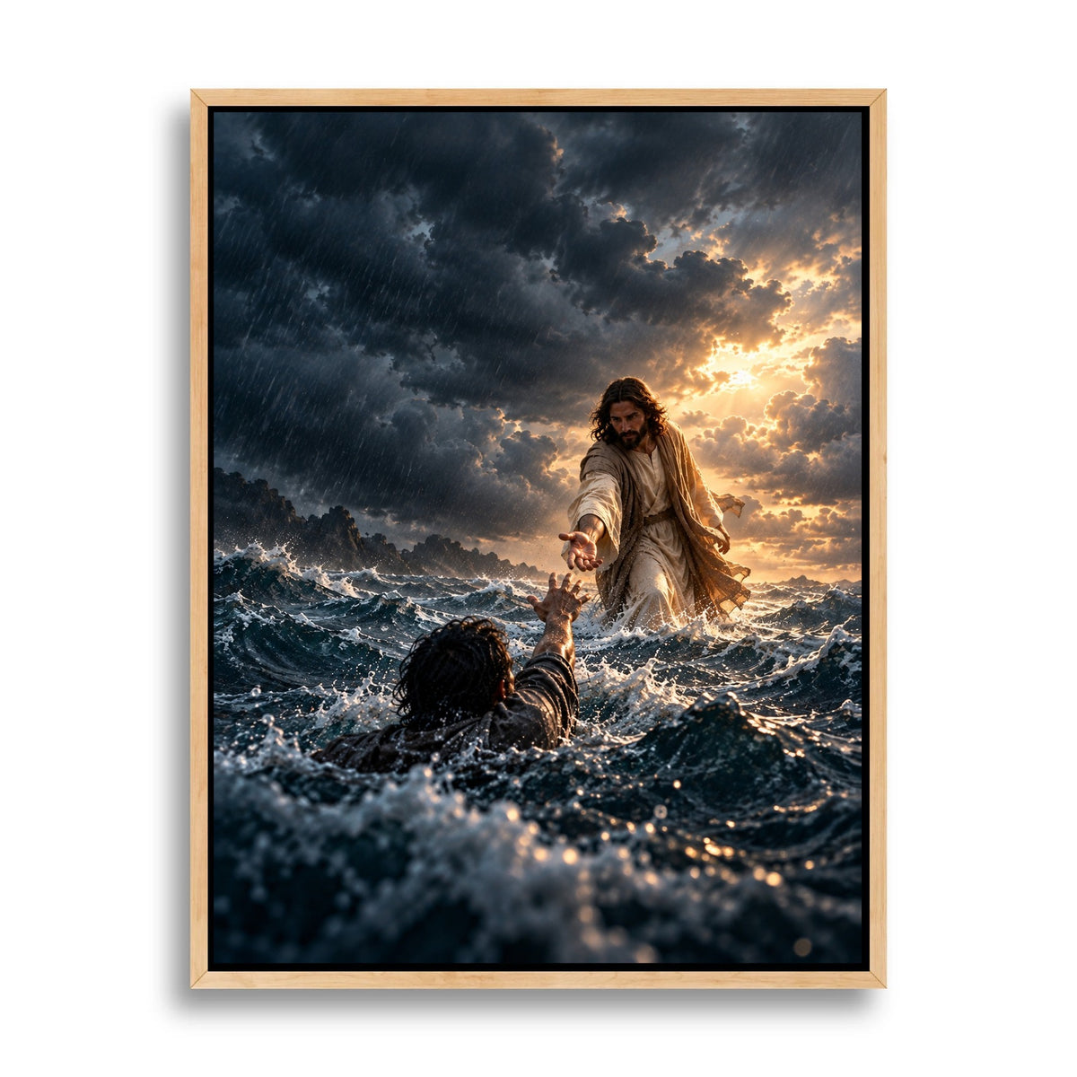 Jesus Reached for Me – Christian Canvas Wall Art