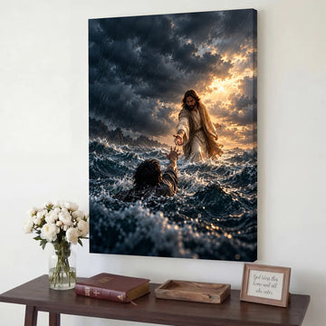 Jesus Reached for Me – Christian Canvas Wall Art