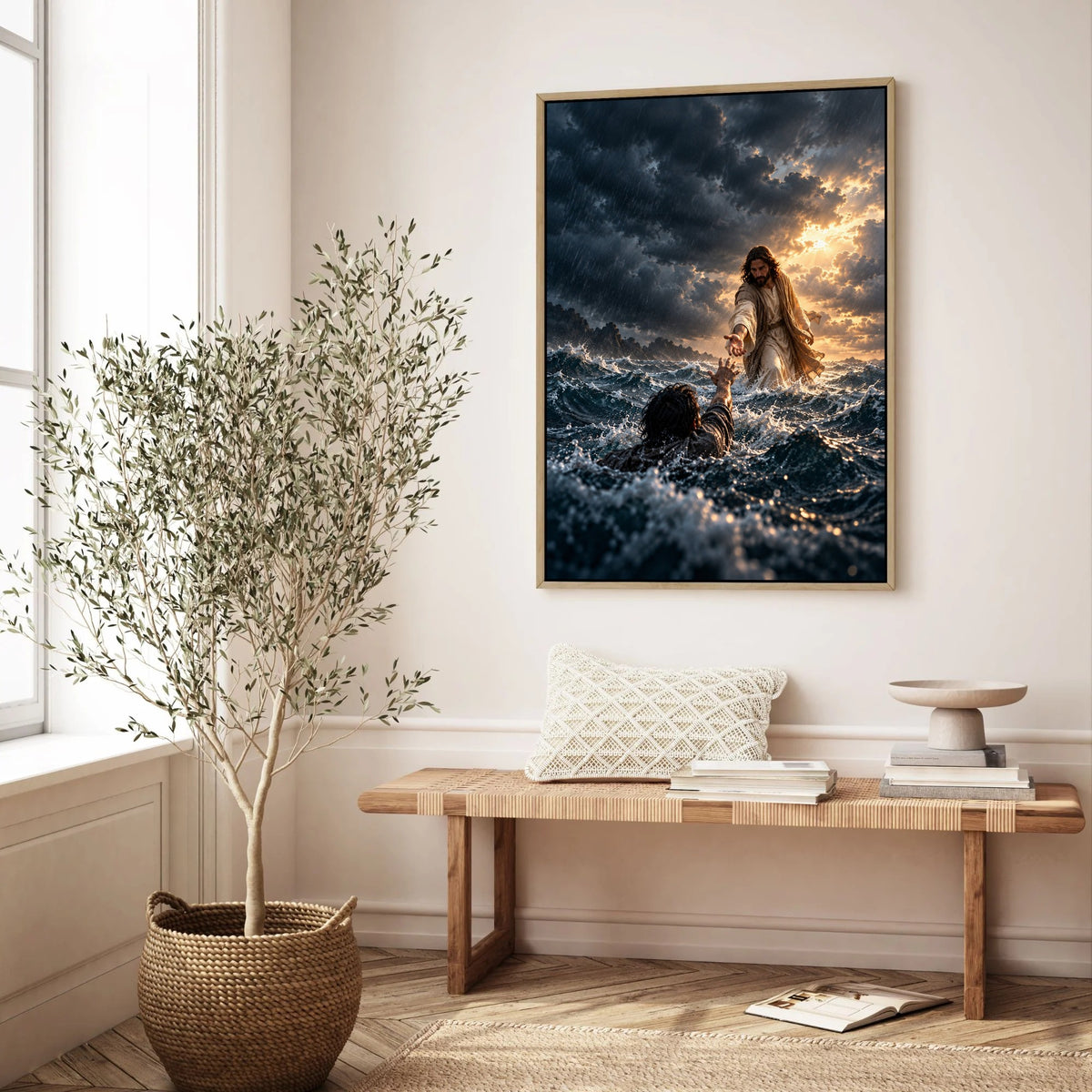 Jesus Reached for Me – Christian Canvas Wall Art
