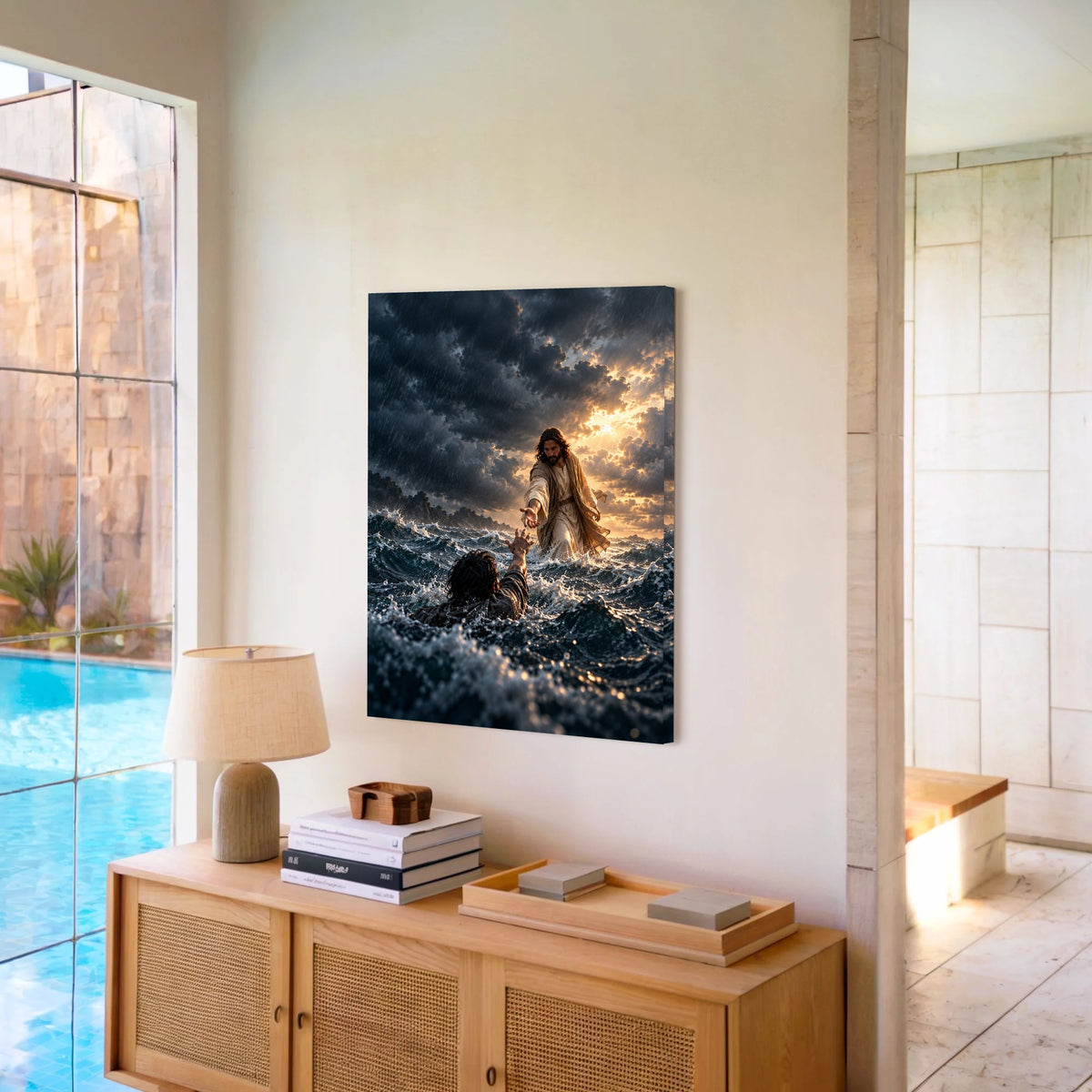 Jesus Reached for Me – Christian Canvas Wall Art