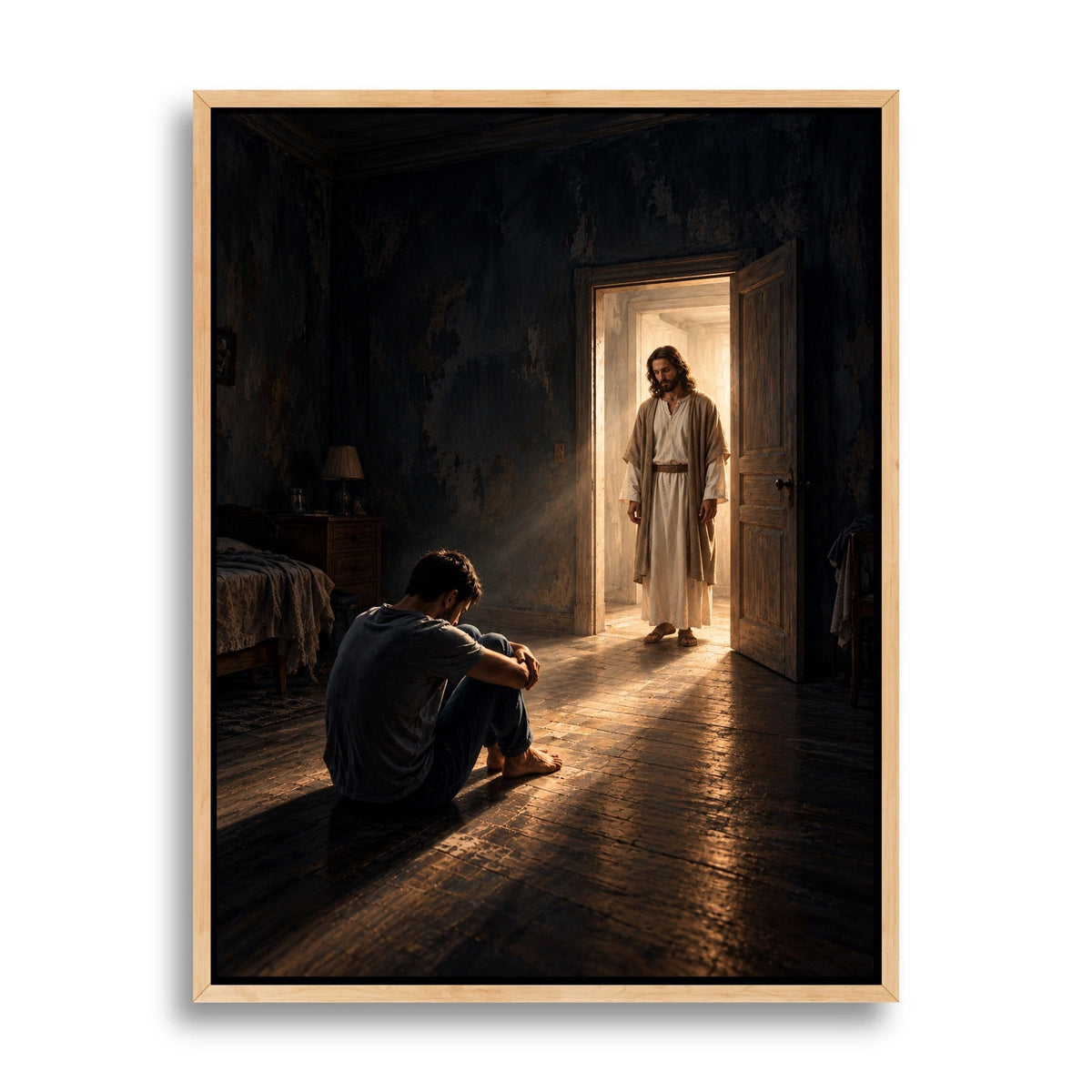 Jesus Found Me in the Darkness – Christian Canvas Wall Art