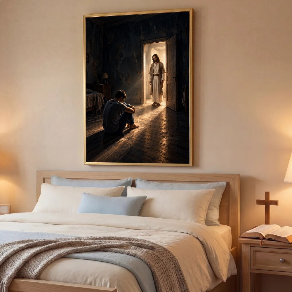 Jesus Found Me in the Darkness – Christian Canvas Wall Art