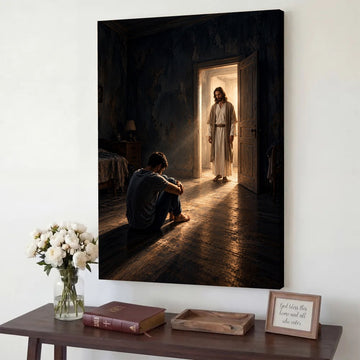 Jesus Found Me in the Darkness – Christian Canvas Wall Art