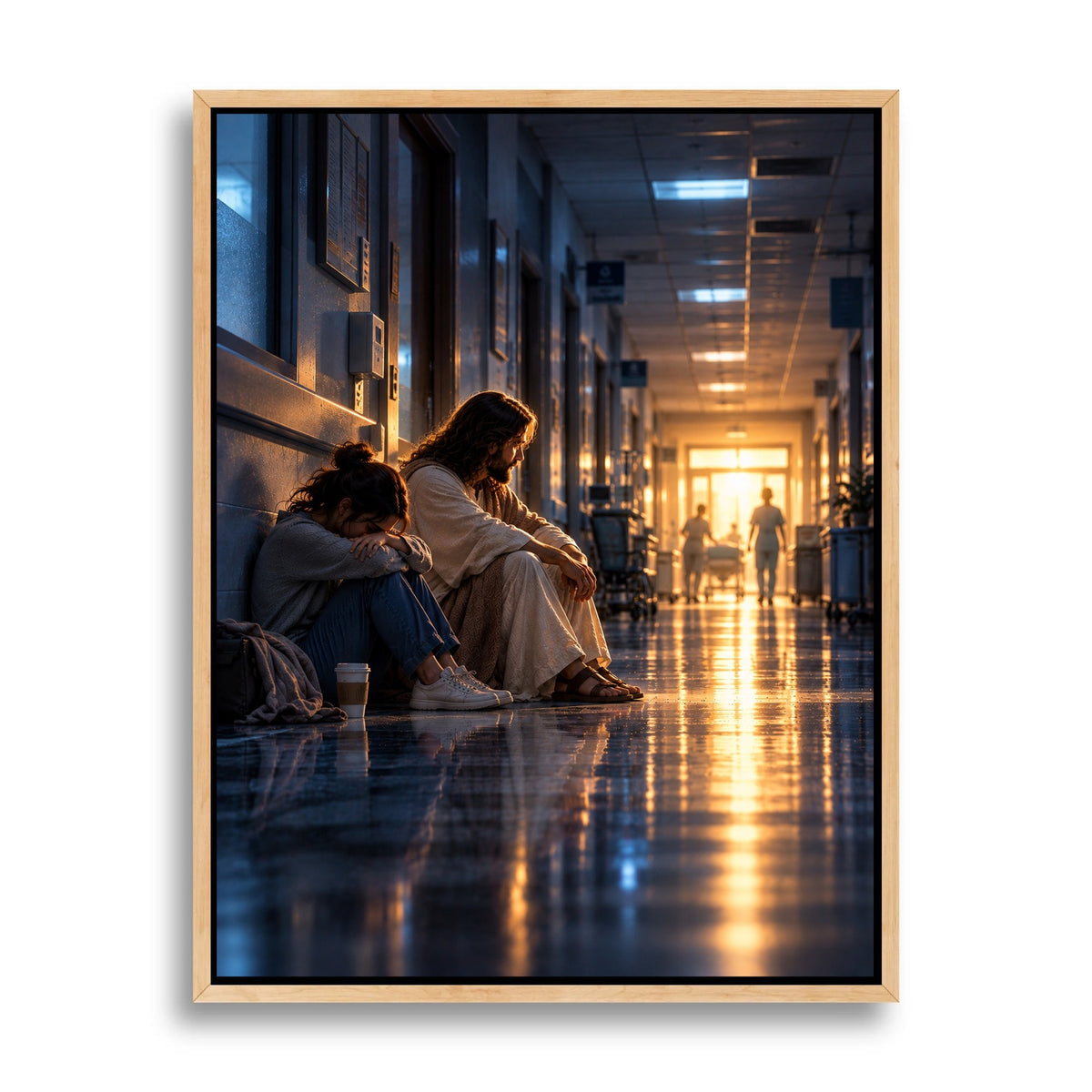 He Sat With Me – Jesus Christian Canvas Wall Art