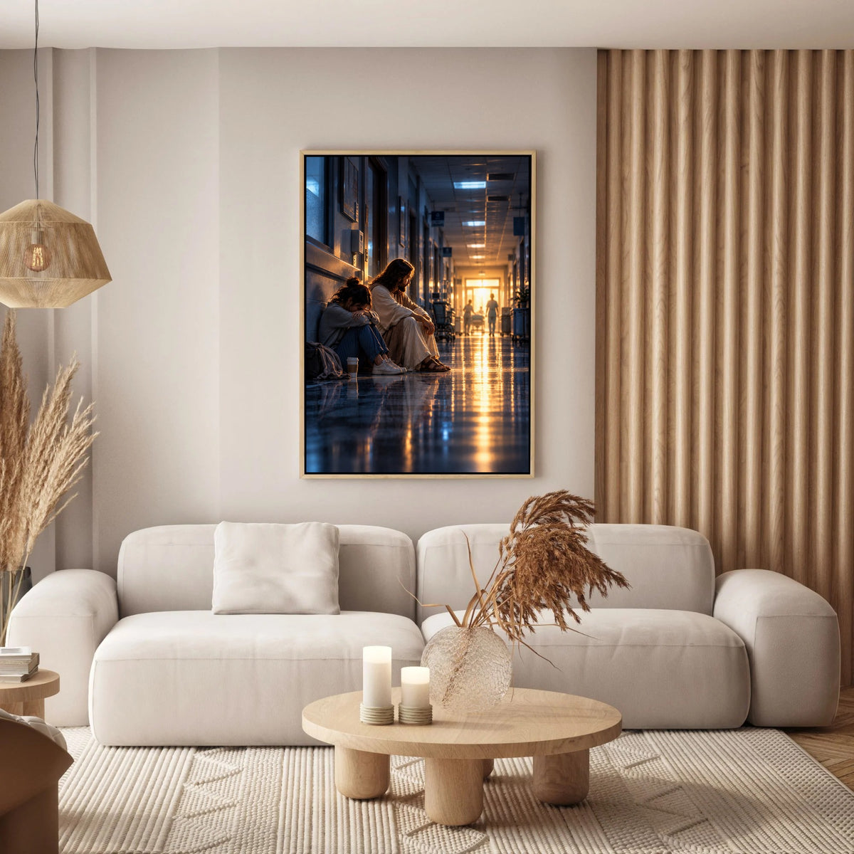 He Sat With Me – Jesus Christian Canvas Wall Art