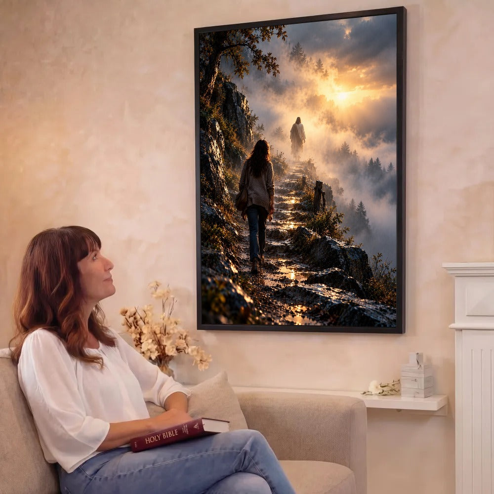 The Road I Couldn't See – Jesus Christian Canvas Wall Art