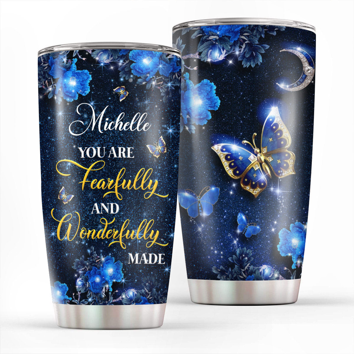 You Are Fearfully And Wonderfully Made - Mysterious Personalized Flower Stainless Steel Tumbler 20oz NUA167
