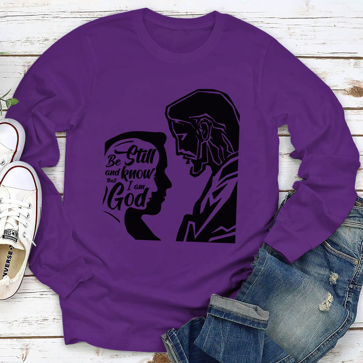 Awesome Unisex Long Sleeve - Be Still And Know That I Am God HHN358