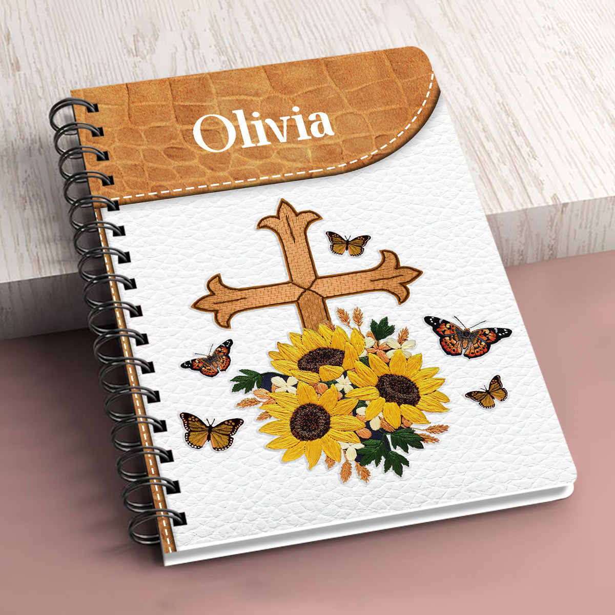 Let Us Rejoice And Be Glad In It - Special Personalized Flower Spiral Journal NUHN305