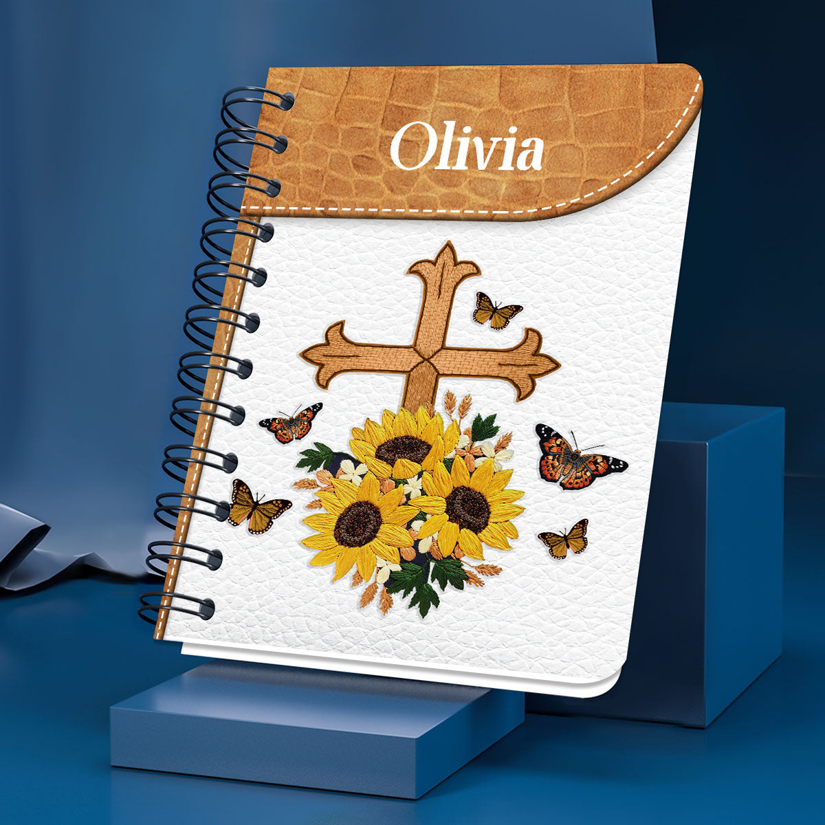 Let Us Rejoice And Be Glad In It - Special Personalized Flower Spiral Journal NUHN305