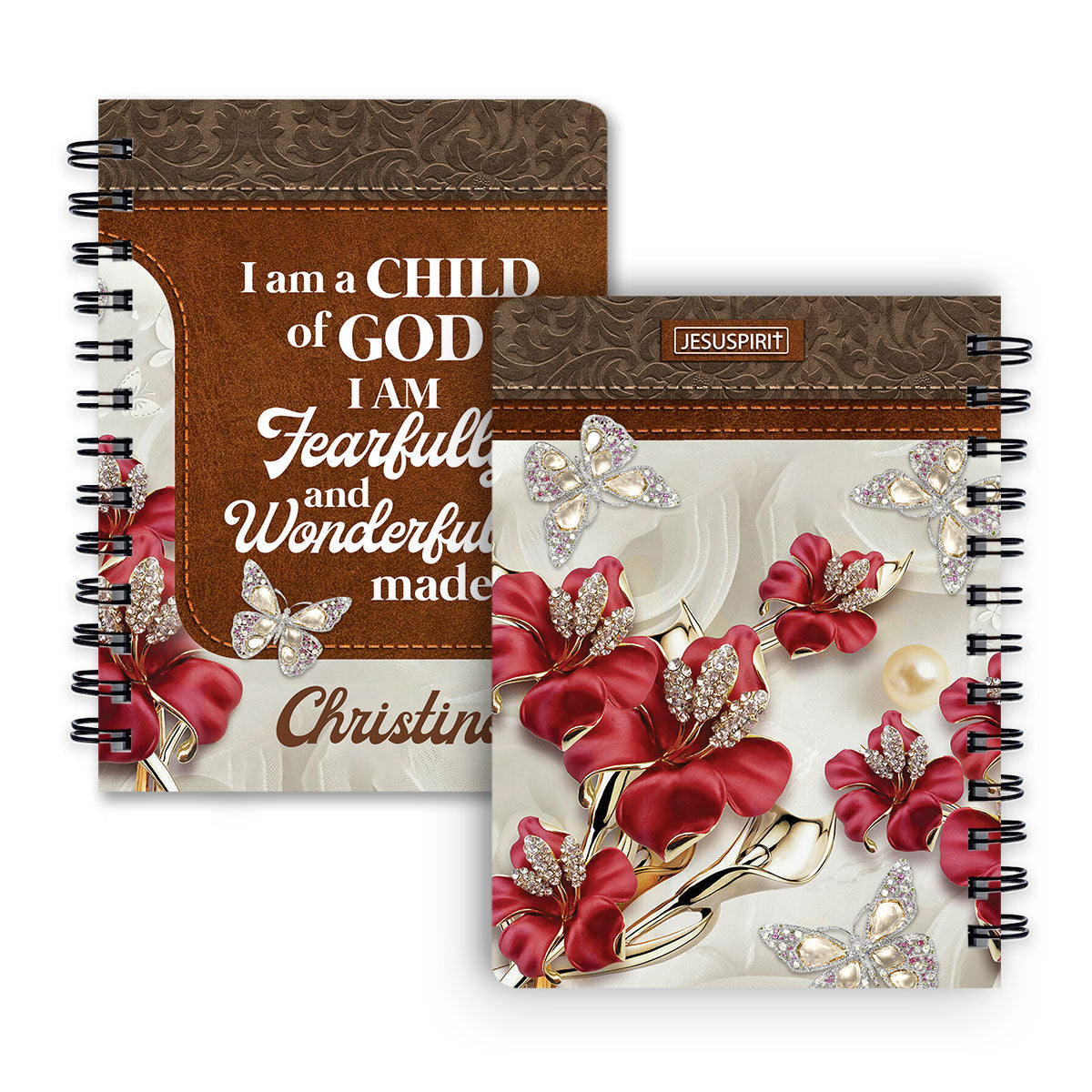 Special Personalized Spiral Journal - I Am Fearfully And Wonderfully Made NUH303