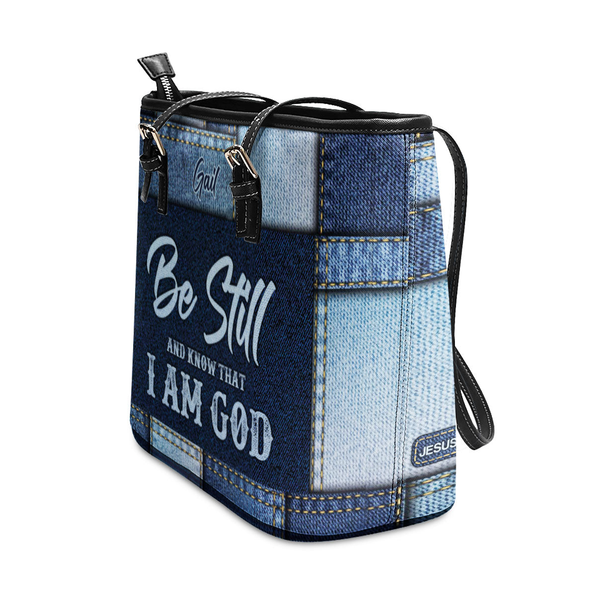 Be Still And Know That I Am God - Special Large Leather Tote Bag HN06