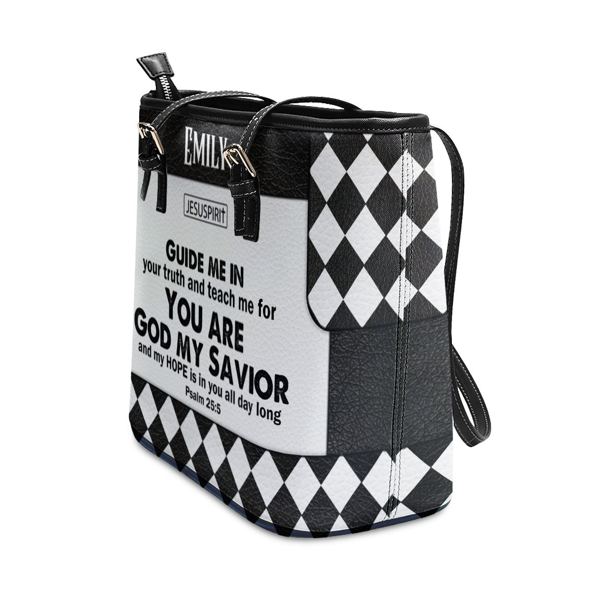 Guide Me In Your Truth - Personalized Large Leather Tote Bag NUHN302