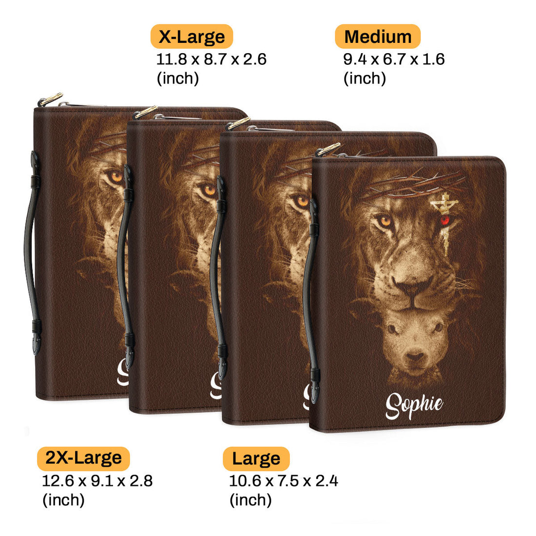 I Will Not Fall - Lion And Lamb Personalized Bible Cover H04
