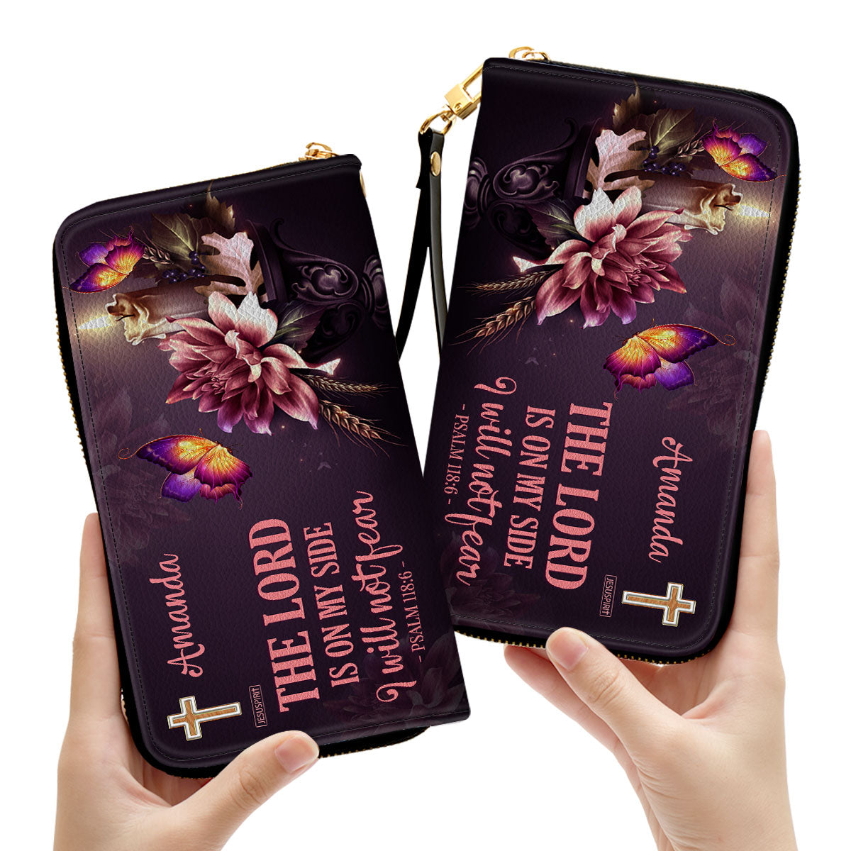 Pretty Personalized Clutch Purse - The Lord Is On My Side H12