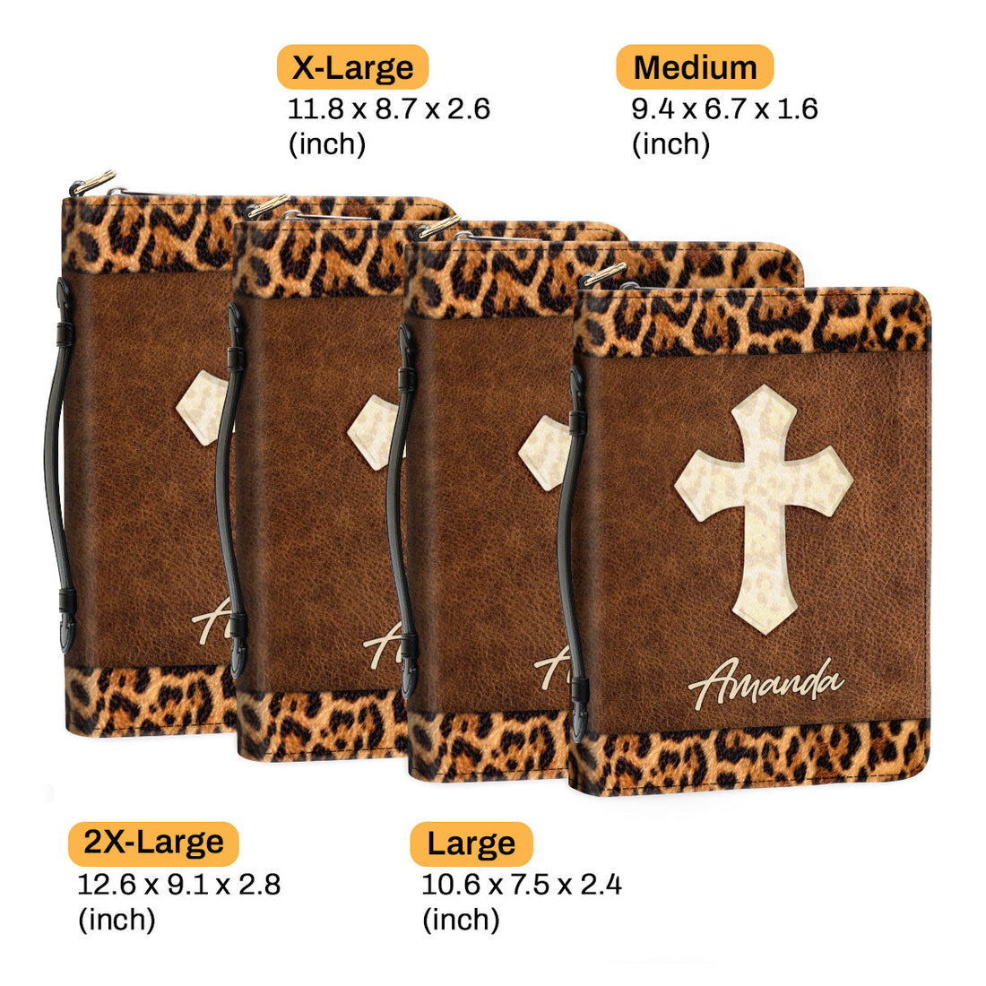 Jesuspirit | Be Still And Know That I Am God | Psalm 46:10 | Personalized Cross Bible Cover With Handle | Zippered Bible Carrying Case HN151
