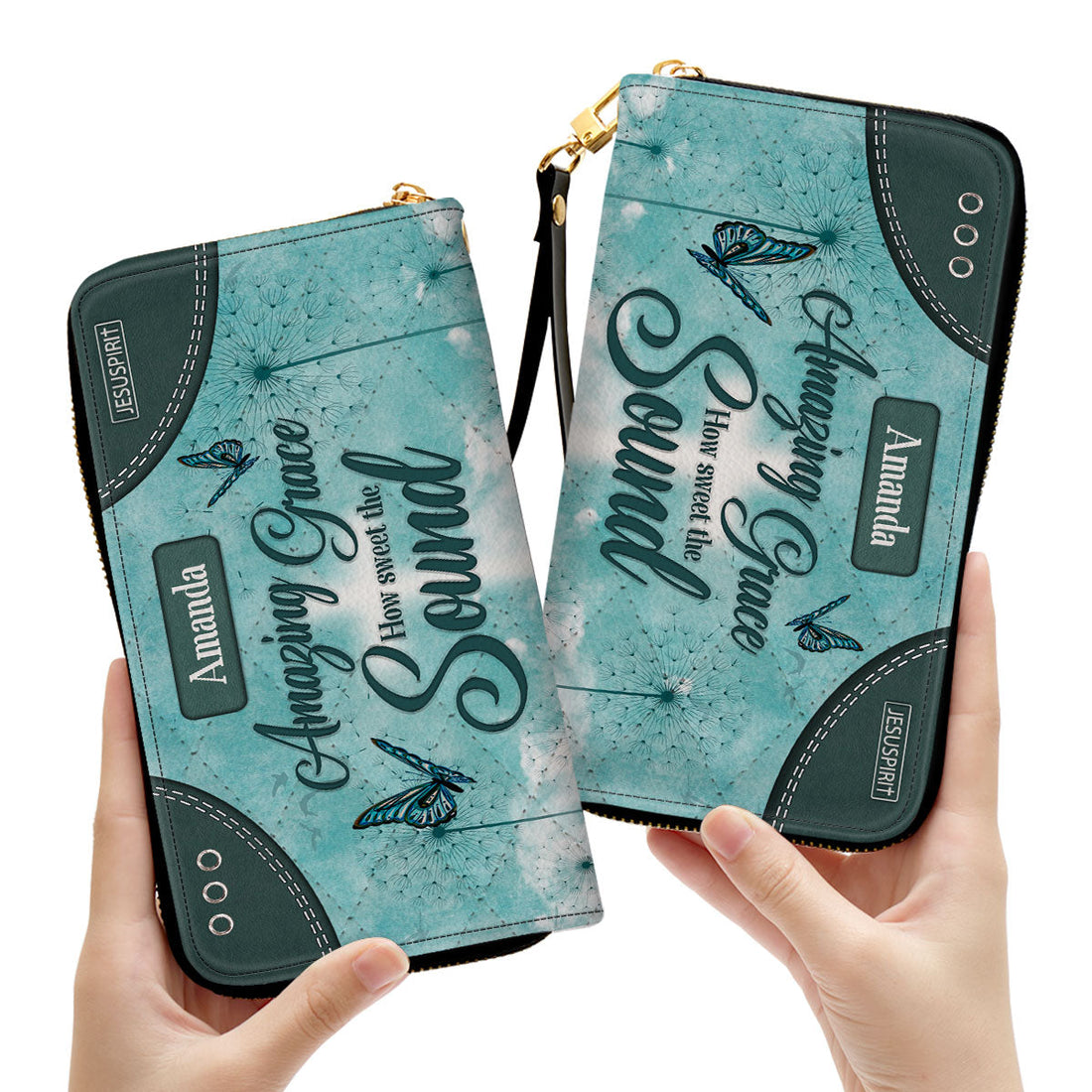 Special Personalized Butterfly Clutch Purse - Amazing Grace NUHN350
