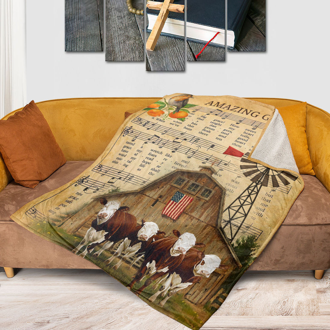 Jesuspirit Meaningful Fleece Blanket | Amazing Grace | Unique Religious Gifts For Christian Family FBH778