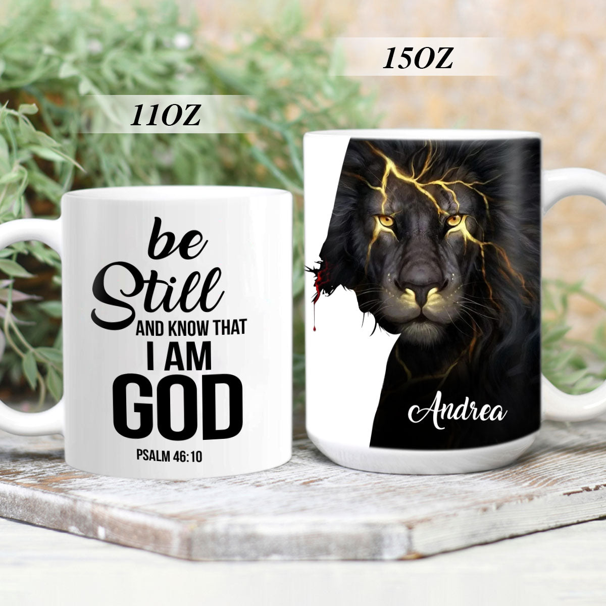 Unique Personalized White Ceramic Mug - Be Still And Know That I Am God H03