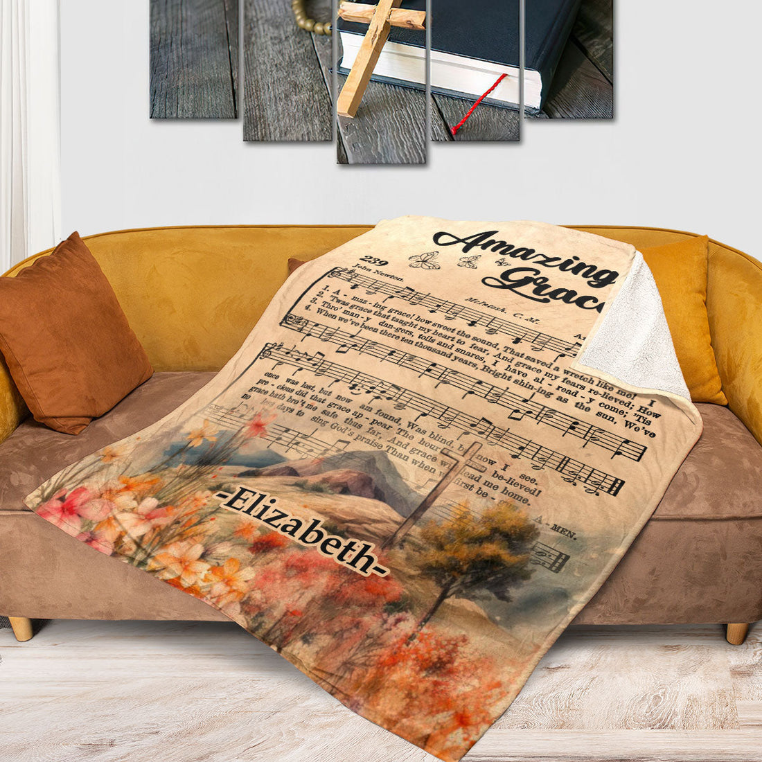 Amazing Grace | Personalized Fleece Blanket JSFBPT2858M