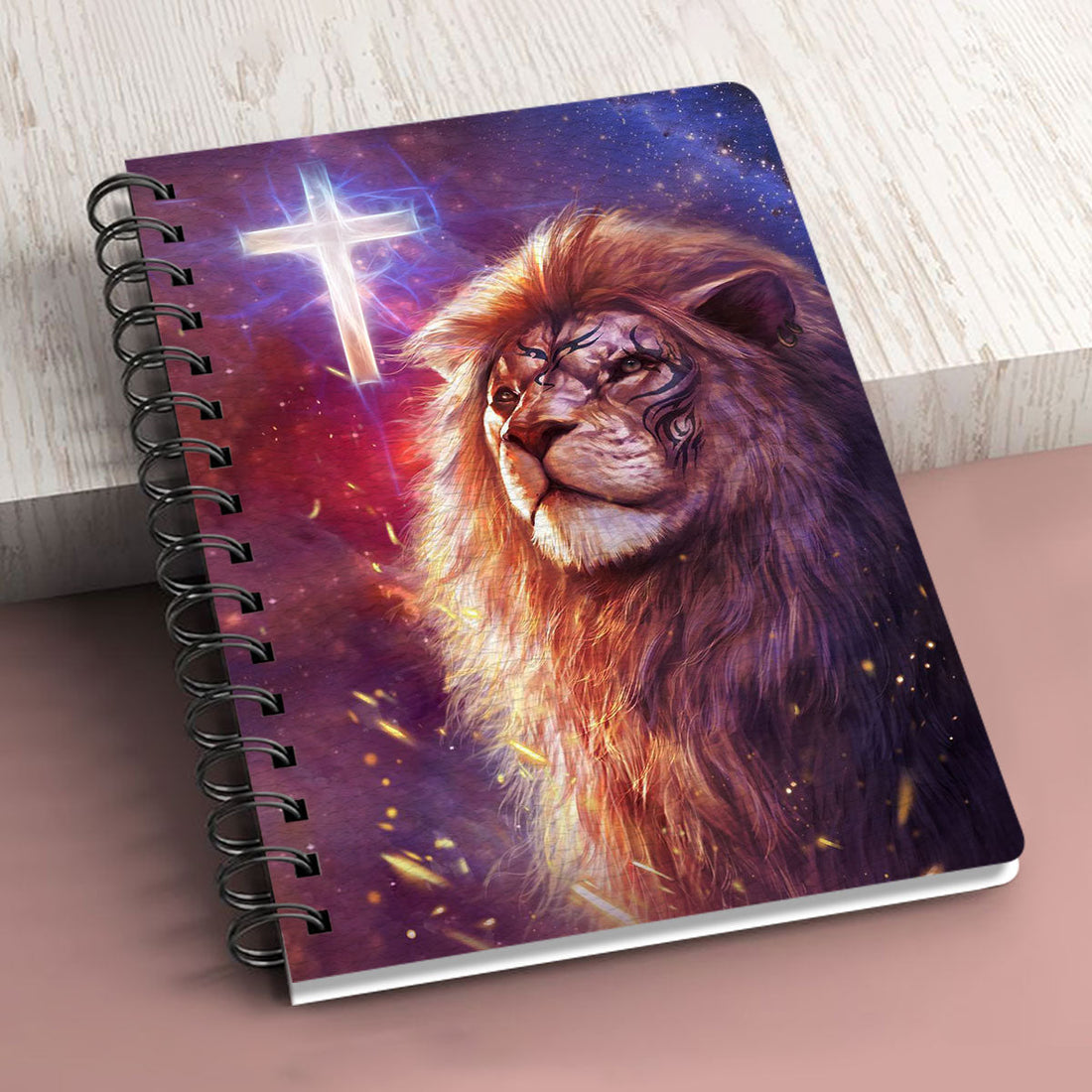 Jesuspirit Spiral Journal | Inspirational Gifts For Christian Friends | Psalm 130:5 | Lion & Cross SJH735