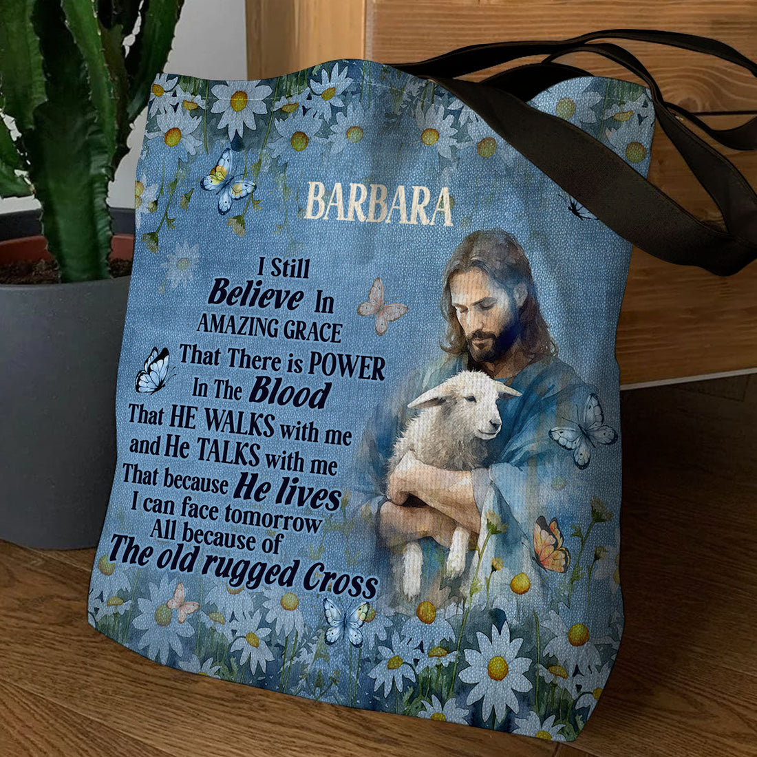 Jesuspirit| Personalized Christian Tote Bag | Jesus I Still Believe In Amazing Grace TBM742