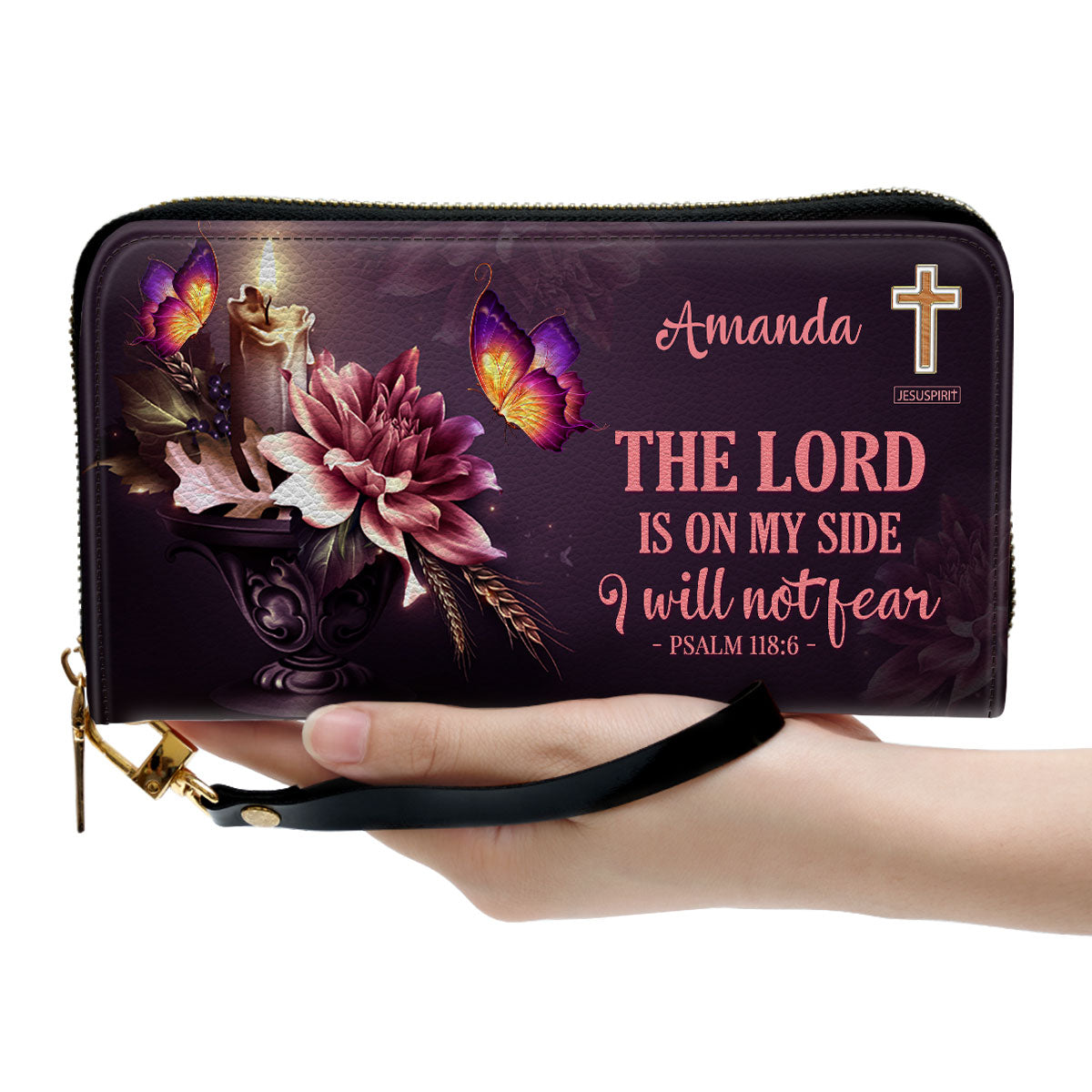 Pretty Personalized Clutch Purse - The Lord Is On My Side H12