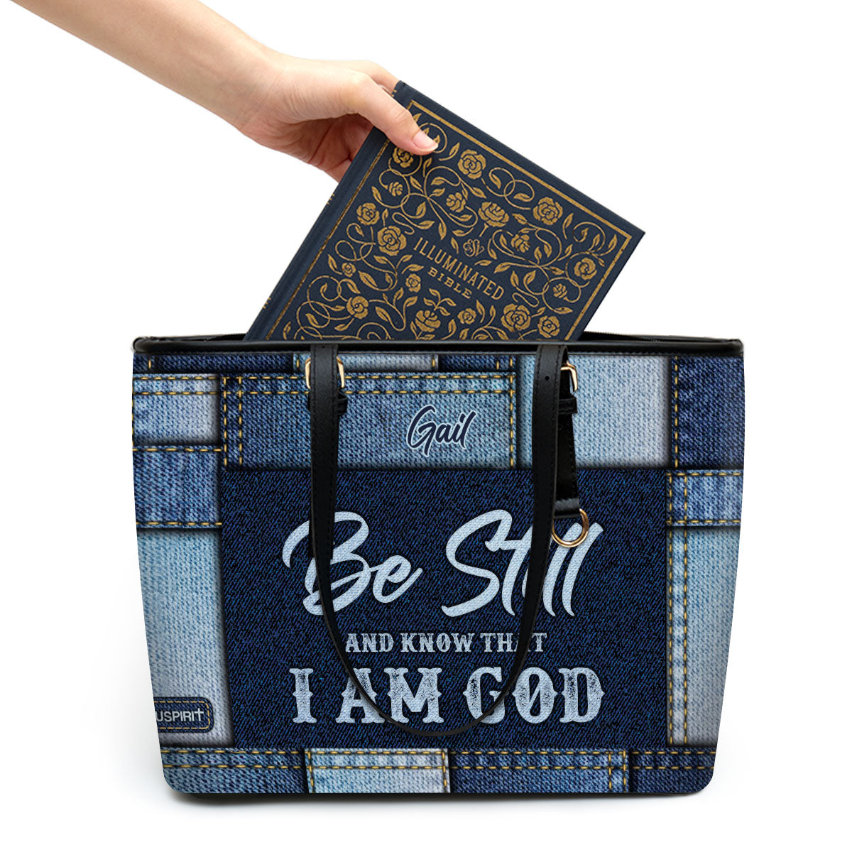 Be Still And Know That I Am God - Special Large Leather Tote Bag HN06