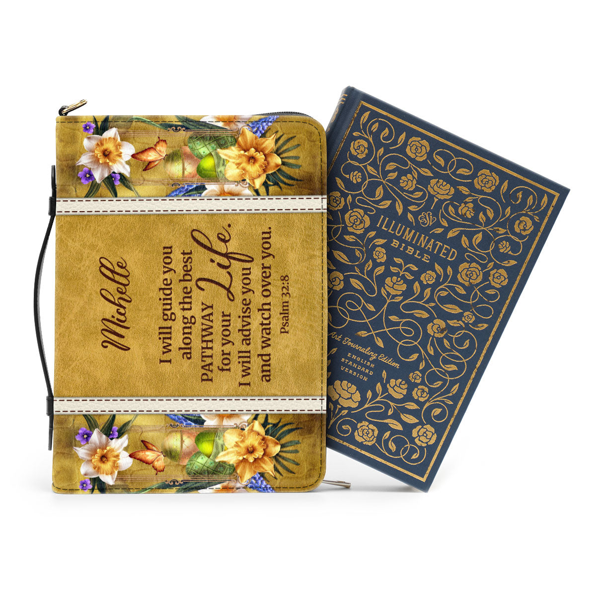 I Will Advise You And Watch Over You - Personalized Bible Cover NUHN383