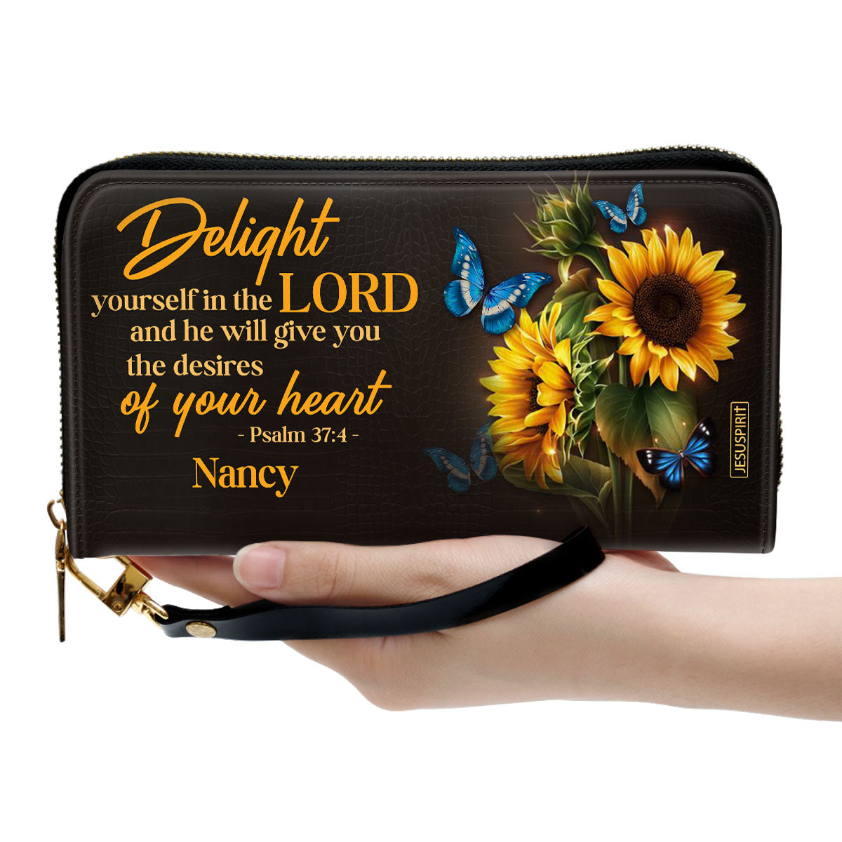 Meaningful Personalized Clutch Purse - Delight Yourself In The Lord NUH437
