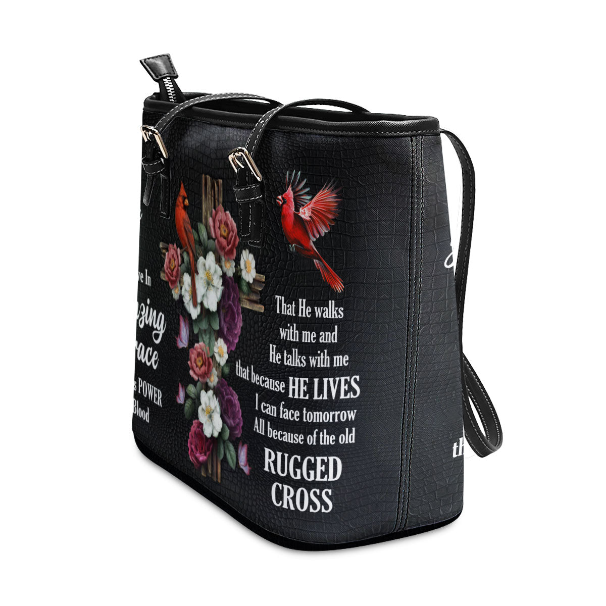 I Still Believe In Amazing Grace - Adorable Large Leather Tote Bag NUH435