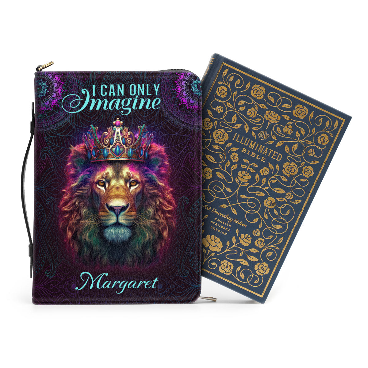 Jesuspirit | Personalized Bible Cover With Handle | Spiritual Gift For Christian People | Lion I Can Only Imagine BCM736
