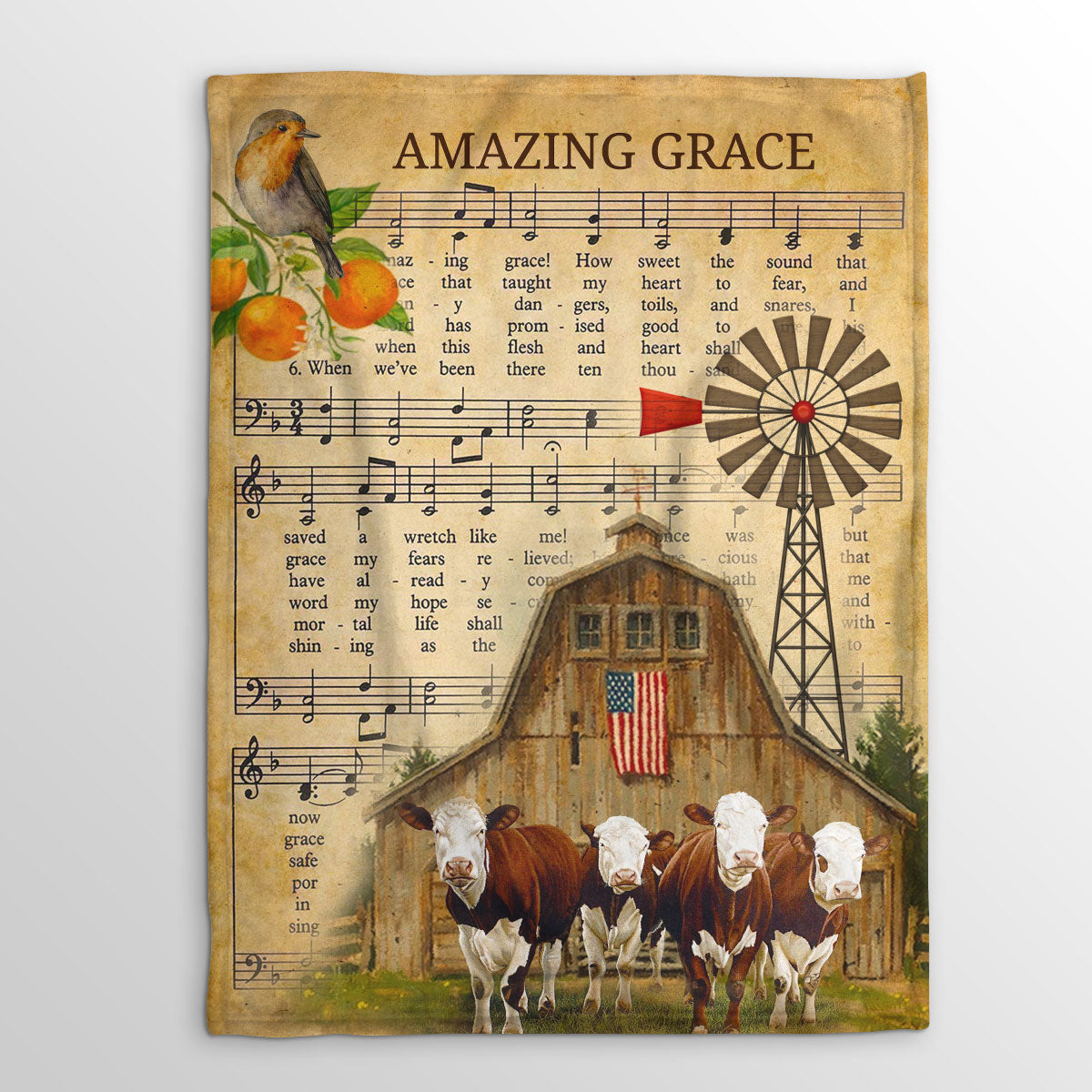 Jesuspirit Meaningful Fleece Blanket | Amazing Grace | Unique Religious Gifts For Christian Family FBH778